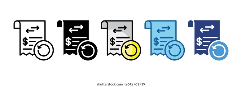 Transaction History Icon Element For Design