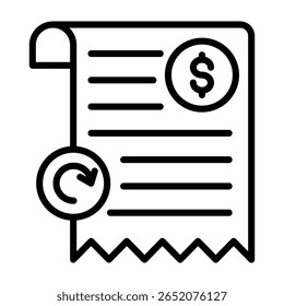 Vektorgrafik mit dem Symbol "Transaktionsverlauf"