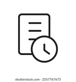 Transaction history icon Outline vector for web ui