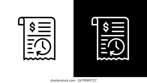 Transaction History Icon Set Multiple Style Collection