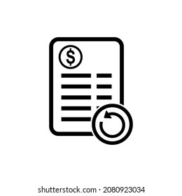 Transaction History Icon Vector Sign Symbol