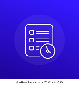 transaction history line icon, linear vector