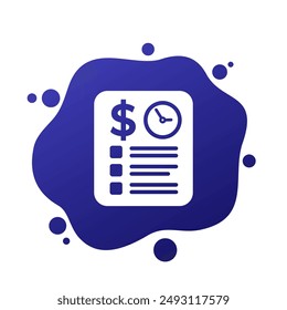 transaction history vector icon for web