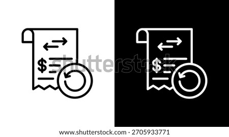 Transaction History White Icon Set Design