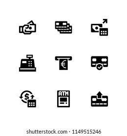 transaction icon. 9 transaction vectors with pay, transaction, payment and cash register icons for web and mobile app