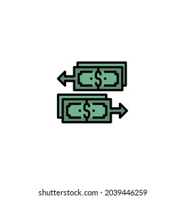 Transaction Icon Isolated On White Background