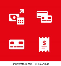 transaction icon set. credit card, receipt and transaction vector icon for graphic design and web