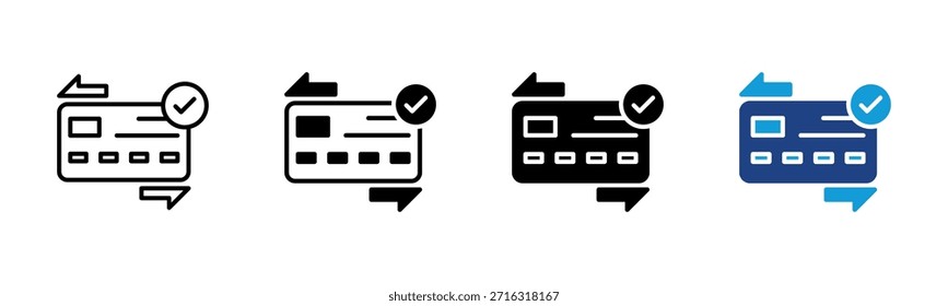 Conjunto de iconos de transacción colección de estilos múltiples