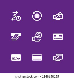 transaction icon set. pay, transaction and atm vector icon for graphic design and web