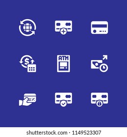 transaction icon set. payment, atm and transaction vector icon for graphic design and web