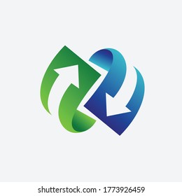 Transaction icon vector logo design
