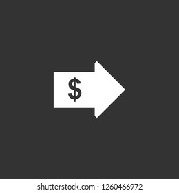 transaction icon vector. transaction sign on black background. transaction icon for web and app