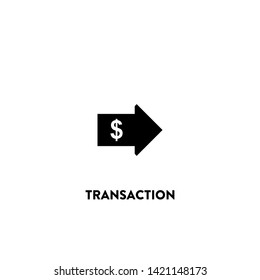 transaction icon vector. transaction sign on white background. transaction icon for web and app