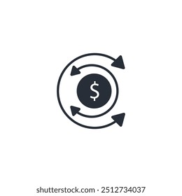 transaction icon. vector.Editable stroke.linear style sign for use web design,logo.Symbol illustration.