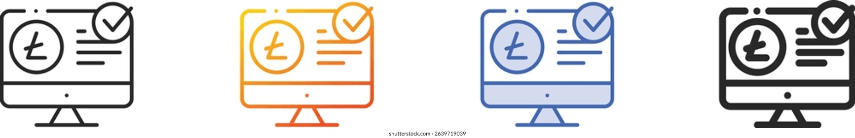 transaction icon.Thin Linear, Gradient, Blue Stroke and bold Style Design Isolated On White Background