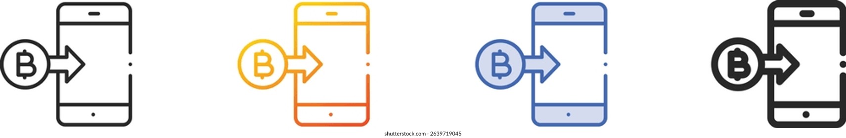 transaction icon.Thin Linear, Gradient, Blue Stroke and bold Style Design Isolated On White Background
