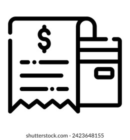 transaction Line Icon Background White