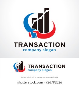 Transaction Logo Template Design Vector, Emblem, Design Concept, Creative Symbol, Icon