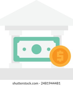 Transaction Money Payment Icon Vector Flat Illustration
