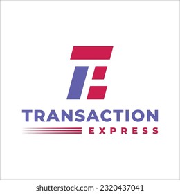 transaction payment express logo design h te 