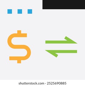 Icono de dinero de pago de transacción Ilustración plana de Vector