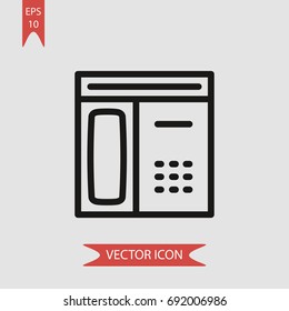 Transaction phone vector icon, illustration symbol