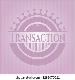 Transaction pink emblem