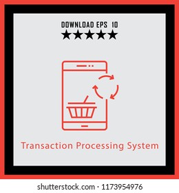 Transaction Processing System  line icon
