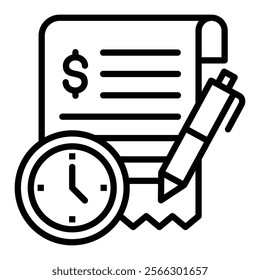 Transaction Records Icon Element For Design