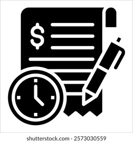 Transaction Records Icon Element For Design