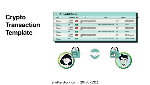 Transaction template in crypto currency. 