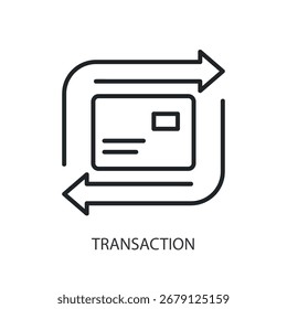 Iconos de vector de línea delgada de transacción.
