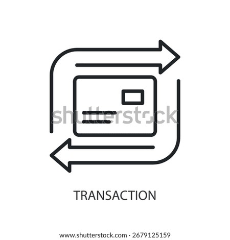 Transaction thin line vector icons.