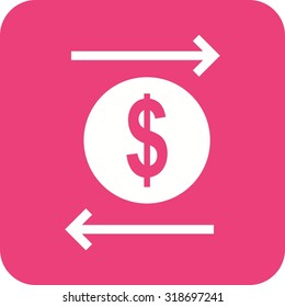Transaction, transfer, funds icon vector image. Can also be used for business, finance, technology, economics and accounting. Suitable for web apps, mobile apps and print media.