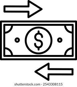 Detailliertes Symbol für Transaktionsvektorgrafik