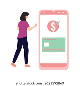 Ilustración vectorial de transacciones que puede modificarse o editarse fácilmente

