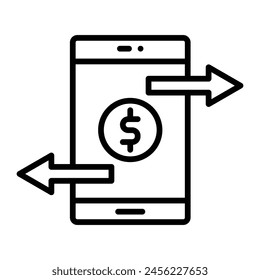 Transaction Vector Line Icon Design