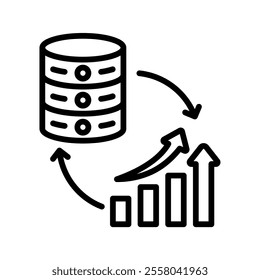 Transaction Vector Lineal Icon on white background.