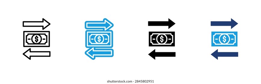Transaction web icon multiple style collection