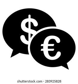 Transactions from BiColor Euro Banking Icon Set. Vector style: flat, black symbol, rounded angles, white background.