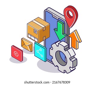 Transactions with the delivery smartphone application