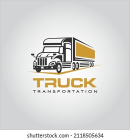 Diseño del logotipo de la transaporación Entrega de camiones logísticos en la industria