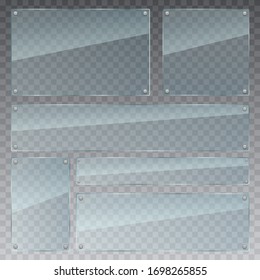 Transaprent glass set vector design illustration