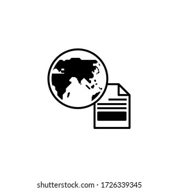 Transborder agreement concept vector illustration icon