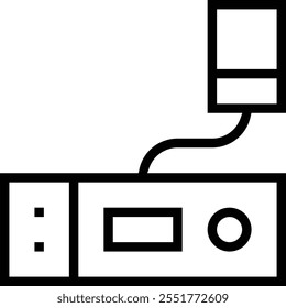 transceiver icon. Thin linear style design isolated on white background