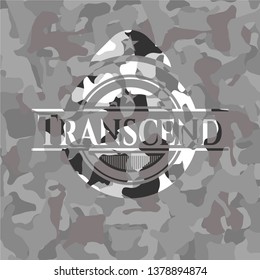 Transcend grey camouflaged emblem