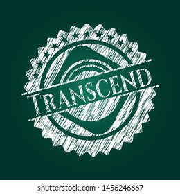 Transcend on chalkboard. Vector Illustration. Detailed.