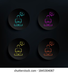 Transcendence dark badge color set icon. Simple thin line, outline vector of mad science icons for ui and ux, website or mobile application
