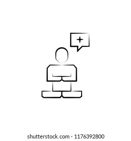 Transcendence icon. Element of mad science icon for mobile concept and web apps. Hand drawn Transcendence icon can be used for web and mobile
