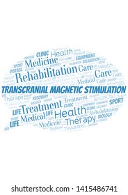 Transcranial Magnetic Stimulation word cloud. Wordcloud made with text only.